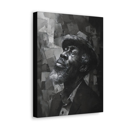 Gratitude's Whisper ተመስገን አምላኬ - Canvas b&w Wall Art