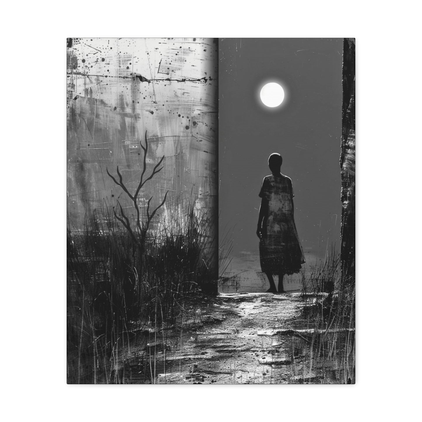 Turned the Corner - Canvas b&w Wall Art