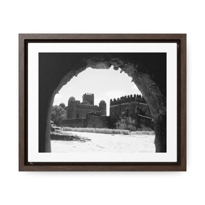 Through the Lion's Jaws - Framed Canvas Photography b&w