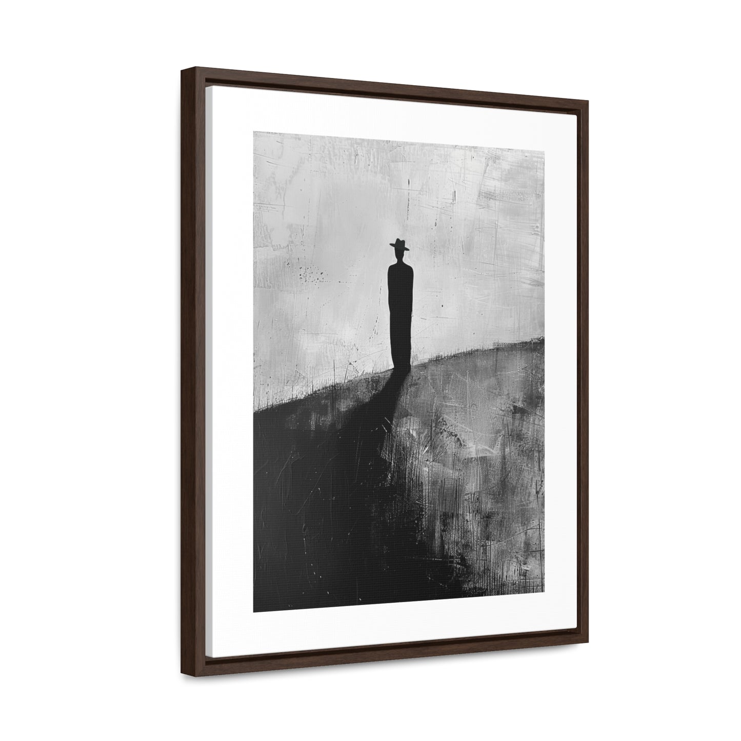 Alone, not Lonely - Framed Canvas Wall b&w Art