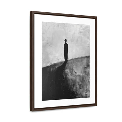 Alone, not Lonely - Framed Canvas Wall b&w Art