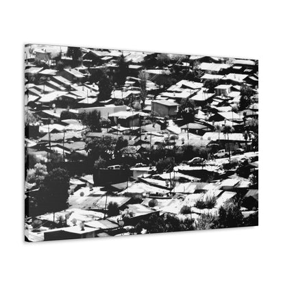 The Hood: a Mercato Mosaic - Canvas b&w Photography