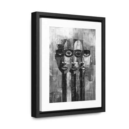 Beneath the Veil - Framed Canvas b&w Wall Art