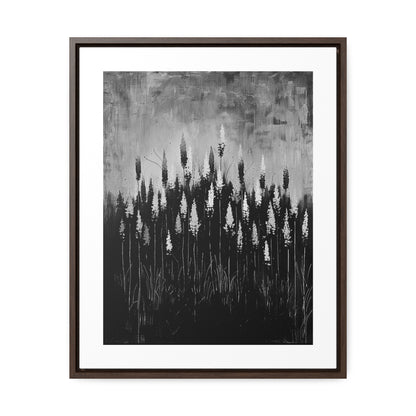 The Calm Before the Bloom - Framed Canvas b&w Wall Art