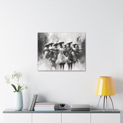Rhythms of Joy - Canvas b&w Wall Art