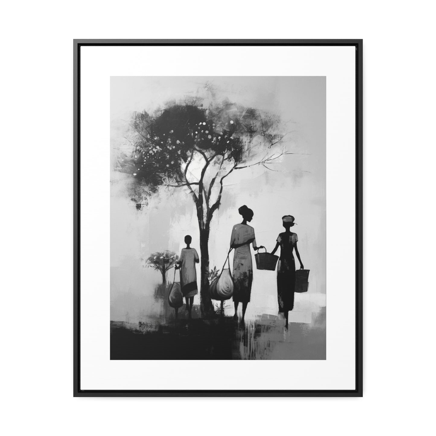 Baskets of Bond and Grace - Framed Canvas b&w Wall Art