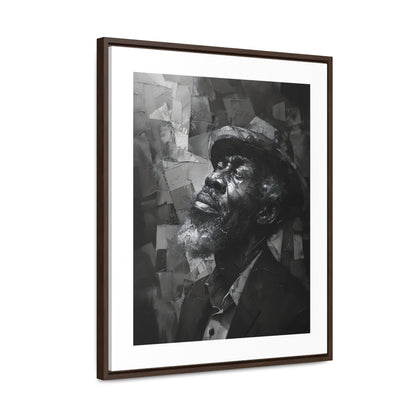 Gratitude's Whisper ተመስገን አምላኬ - Framed Canvas b&w Wall Art