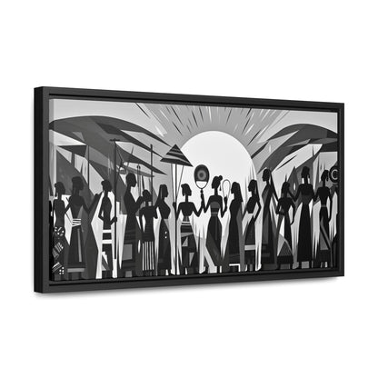 Bereket - Framed Canvas b&w Wall Art
