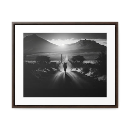 'Not without purpose' - Framed Canvas b&w Wall Art