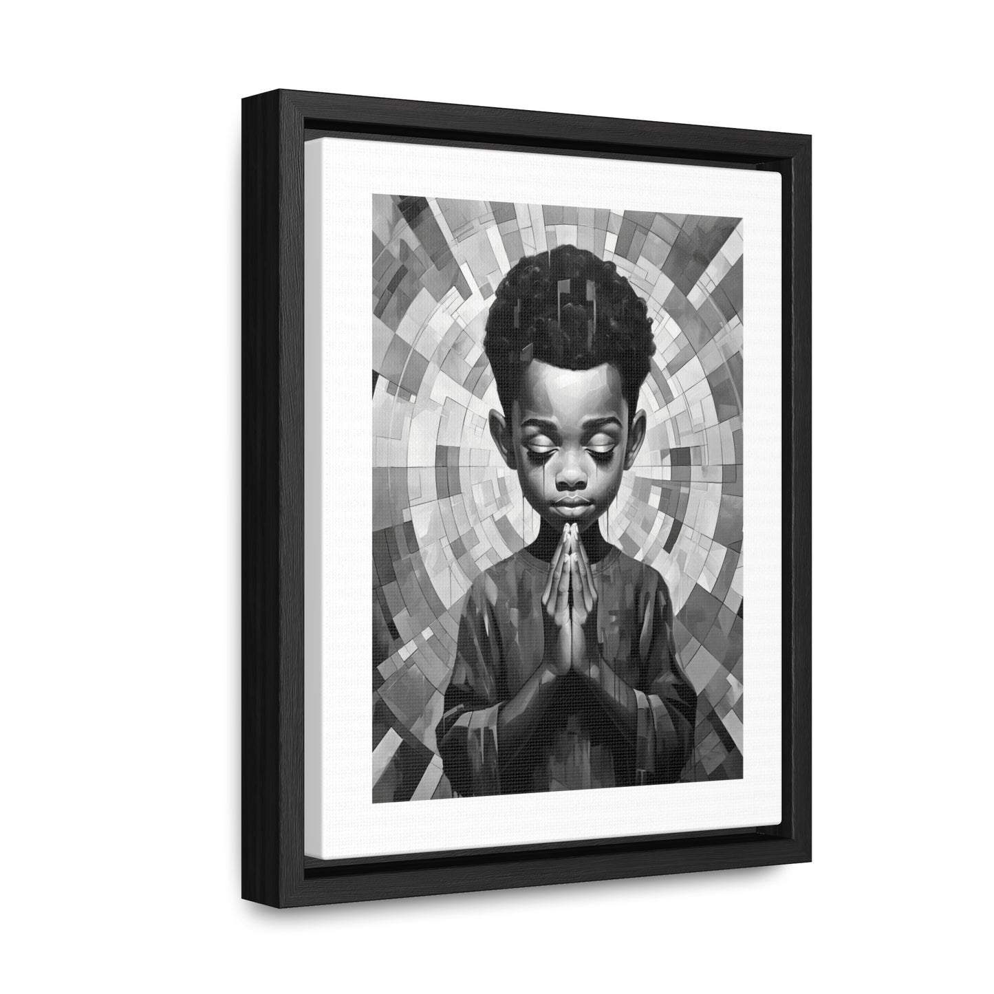 Radiance of Grace - Framed Canvas b&w Wall Art