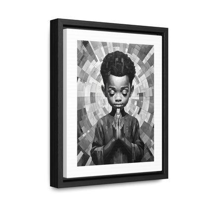 Radiance of Grace - Framed Canvas b&w Wall Art