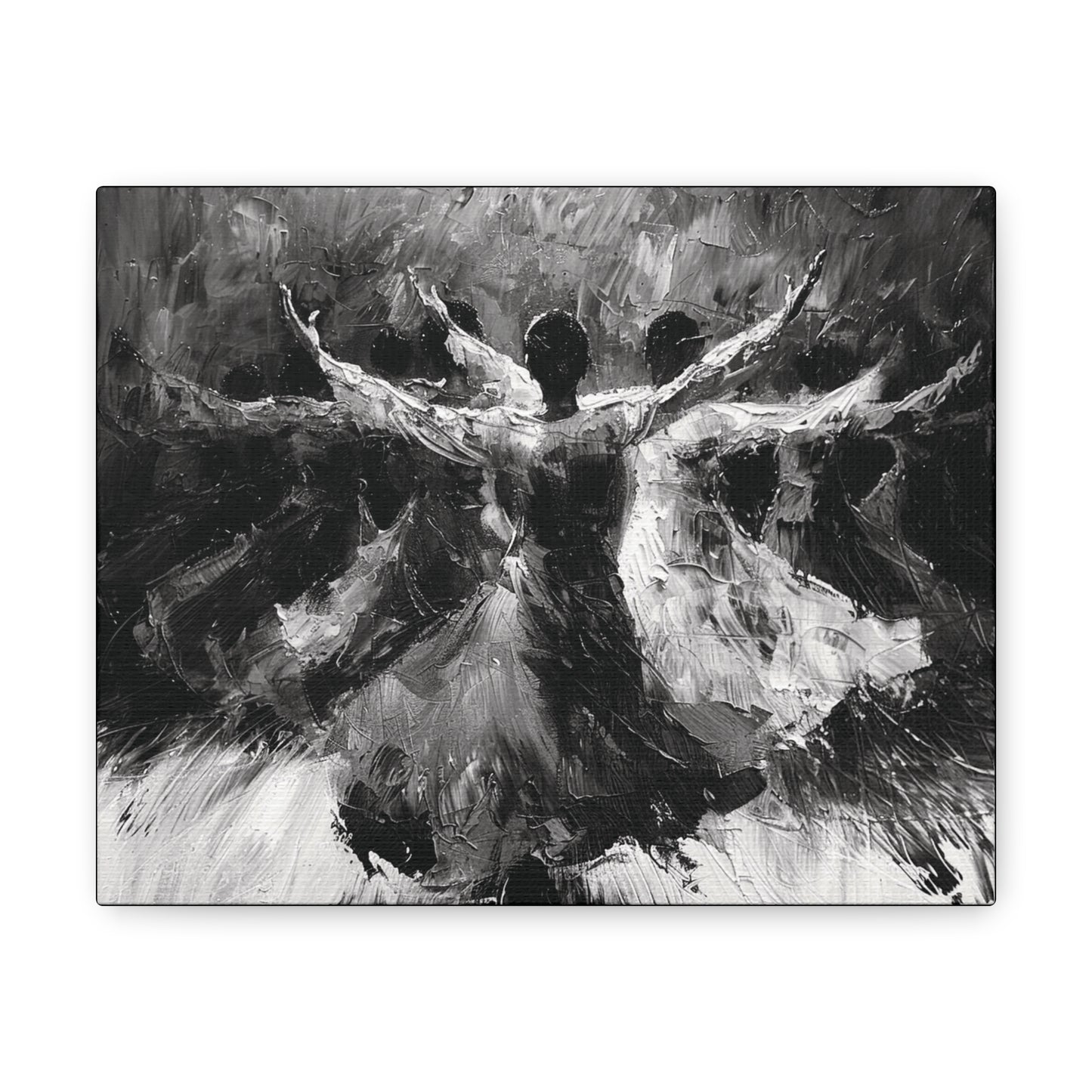 Hearts Wide and Lifted - Canvas b&w Wall Art