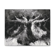 Hearts Wide and Lifted - Canvas b&w Wall Art