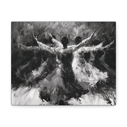 Hearts Wide and Lifted - Canvas b&w Wall Art