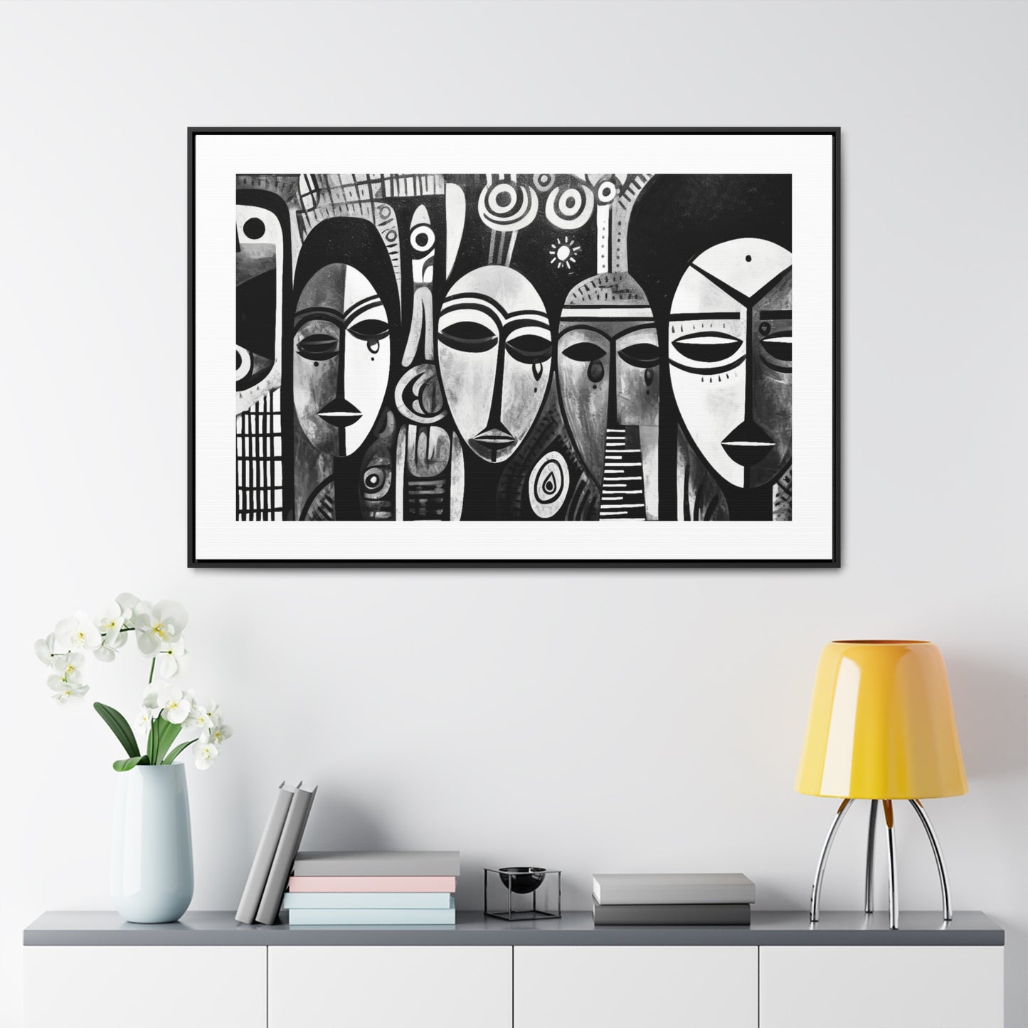 Journeys Anew - Framed Canvas b&w Wall Art