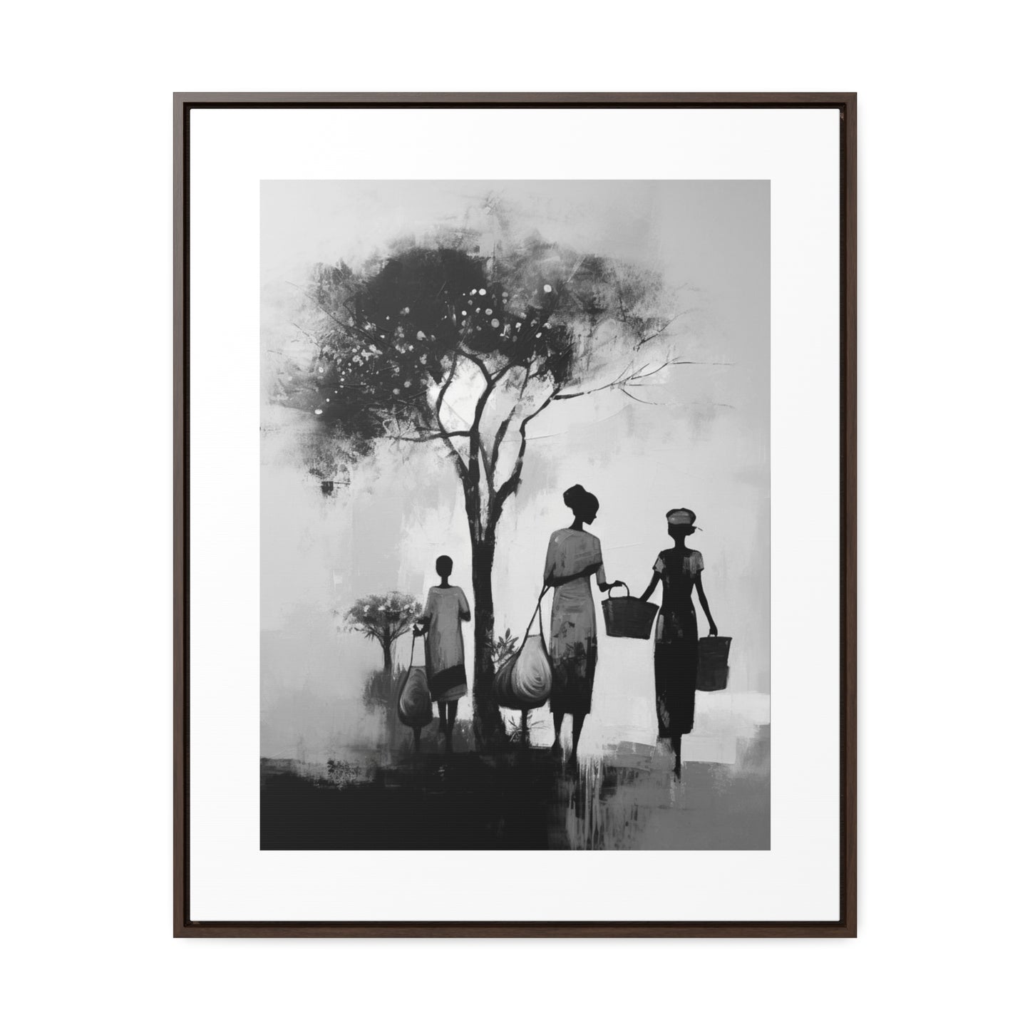 Baskets of Bond and Grace - Framed Canvas b&w Wall Art