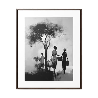 Baskets of Bond and Grace - Framed Canvas b&w Wall Art