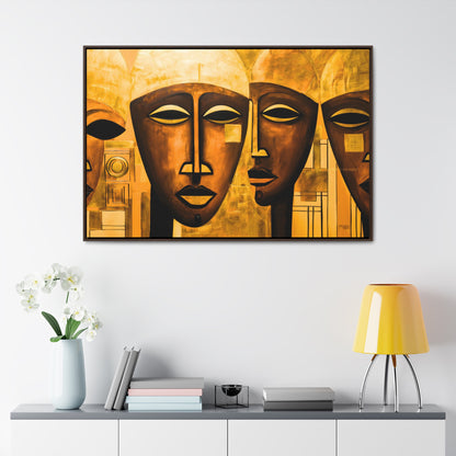 Ancestral Legacy on Ethnic Guise II - Framed Canvas Wall Art