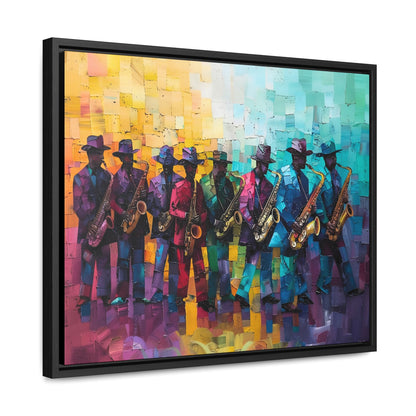 Sax Clan Harmony - Framed Canvas Wall Art