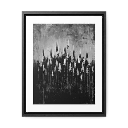 The Calm Before the Bloom - Framed Canvas b&w Wall Art