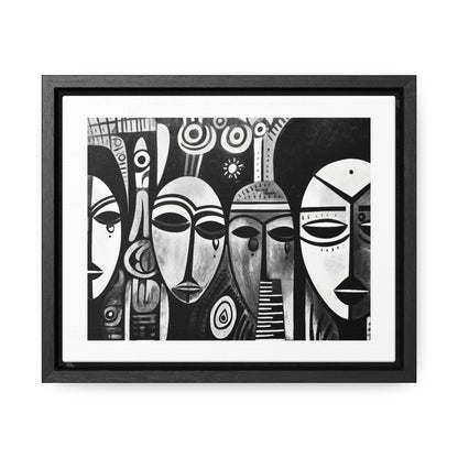 Journeys Anew - Framed Canvas b&w Wall Art