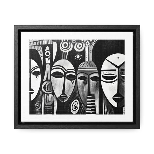 Journeys Anew - Framed Canvas b&w Wall Art