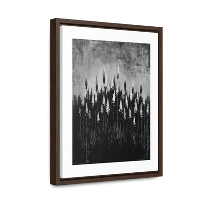 The Calm Before the Bloom - Framed Canvas b&w Wall Art