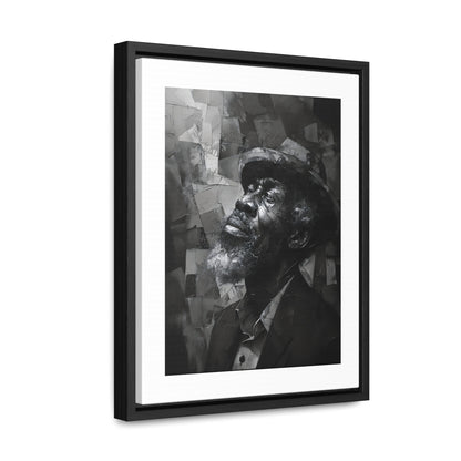 Gratitude's Whisper ተመስገን አምላኬ - Framed Canvas b&w Wall Art