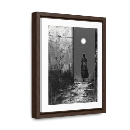 Turned the Corner - Framed Canvas b&w Wall Art