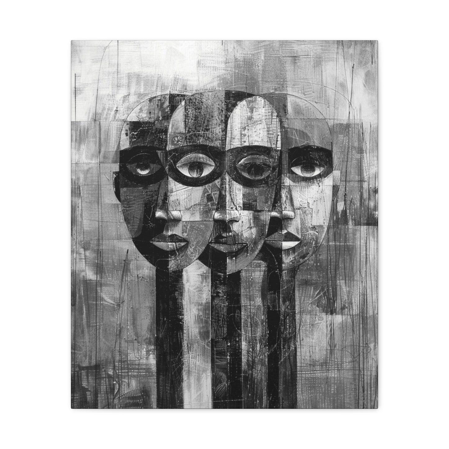 Beneath the Veil - Canvas b&w Wall Art