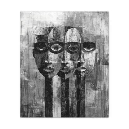 Beneath the Veil - Canvas b&w Wall Art