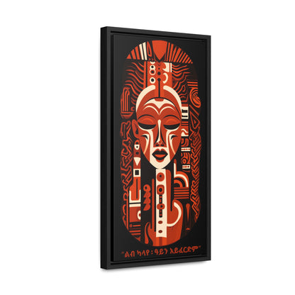 Shut Eyes Heart Wide I - "ልብ ካላየ ዓይን አይፈርድም" Framed Canvas Wall Art
