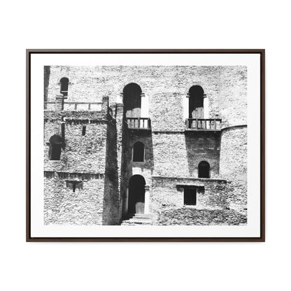 Whispers in Stone - Framed Canvas Photography b&w