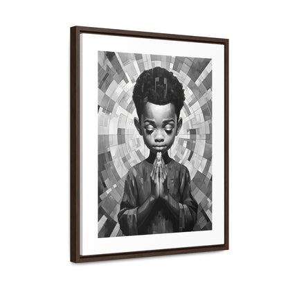Radiance of Grace - Framed Canvas b&w Wall Art