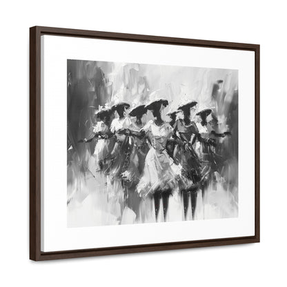 Rhythms of Joy - Framed Canvas b&w Wall Art