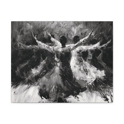 Hearts Wide and Lifted - Canvas b&w Wall Art