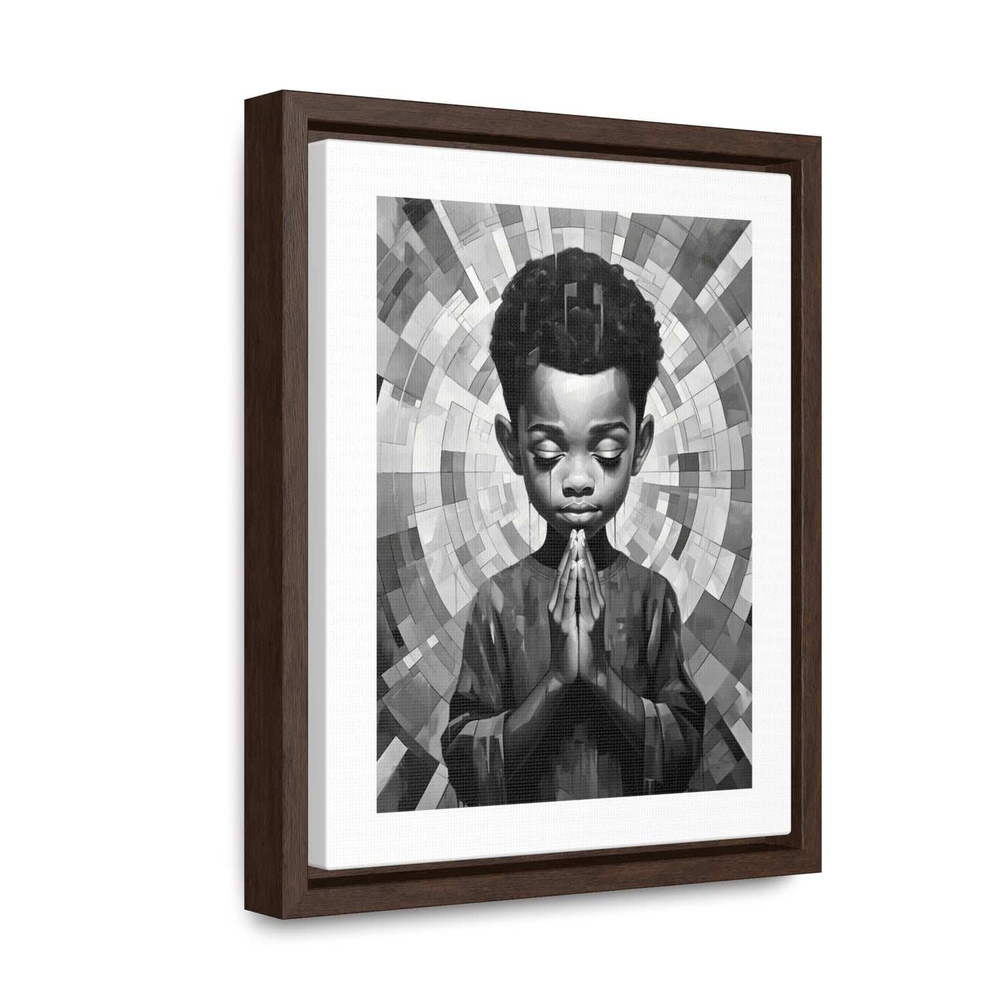 Radiance of Grace - Framed Canvas b&w Wall Art