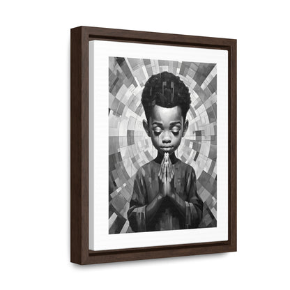 Radiance of Grace - Framed Canvas b&w Wall Art