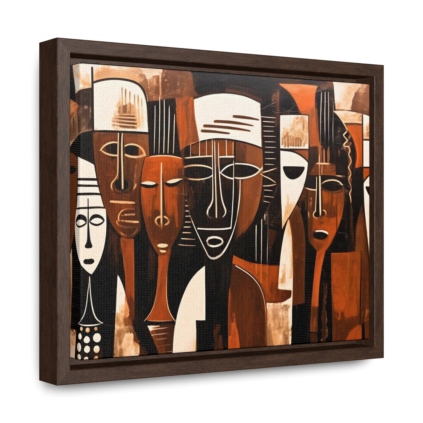 Ancestral Legacy on Ethnic Guise - Framed Canvas Wall Art