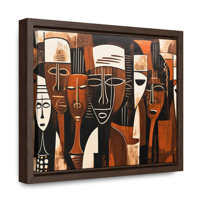 Ancestral Legacy on Ethnic Guise - Framed Canvas Wall Art