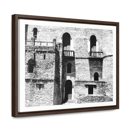 Whispers in Stone - Framed Canvas Photography b&w