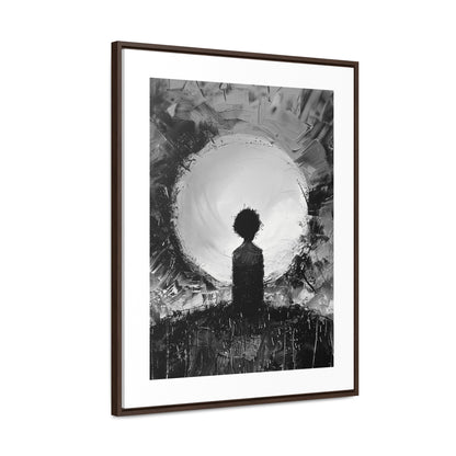 A Dawn of Promise - Framed Canvas b&w Wall Art