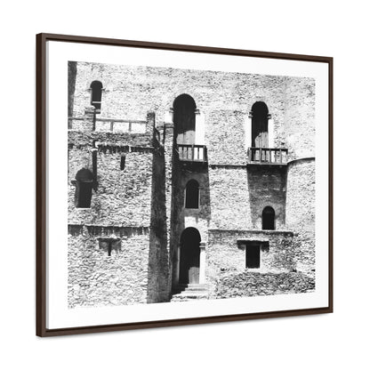 Whispers in Stone - Framed Canvas Photography b&w