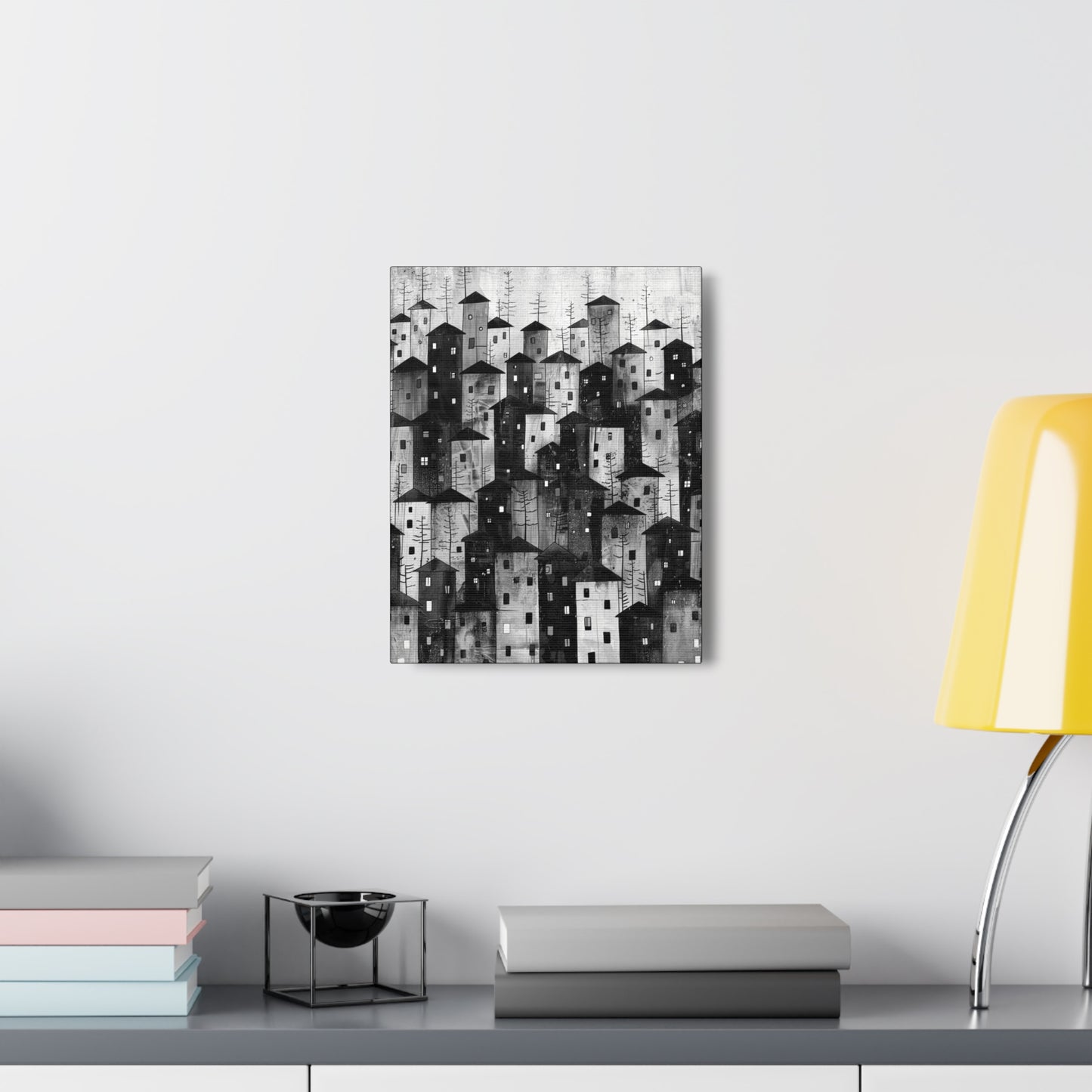 City of Inner Heights - Canvas b&w Wall Art