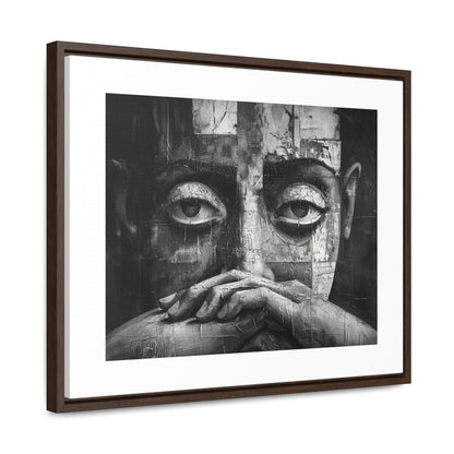 Silent Contemplation - Framed Canvas b&w Wall Art