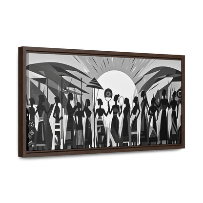 Bereket - Framed Canvas b&w Wall Art