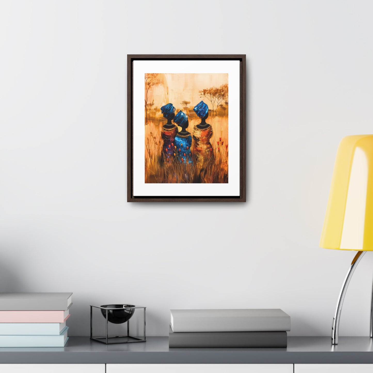 Sisters of the Savannah - Framed Canvas Wall Art