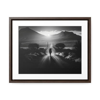 'Not without purpose' - Framed Canvas b&w Wall Art