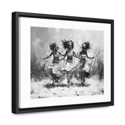 Windswept Rhythm - Framed Canvas b&w Wall Art