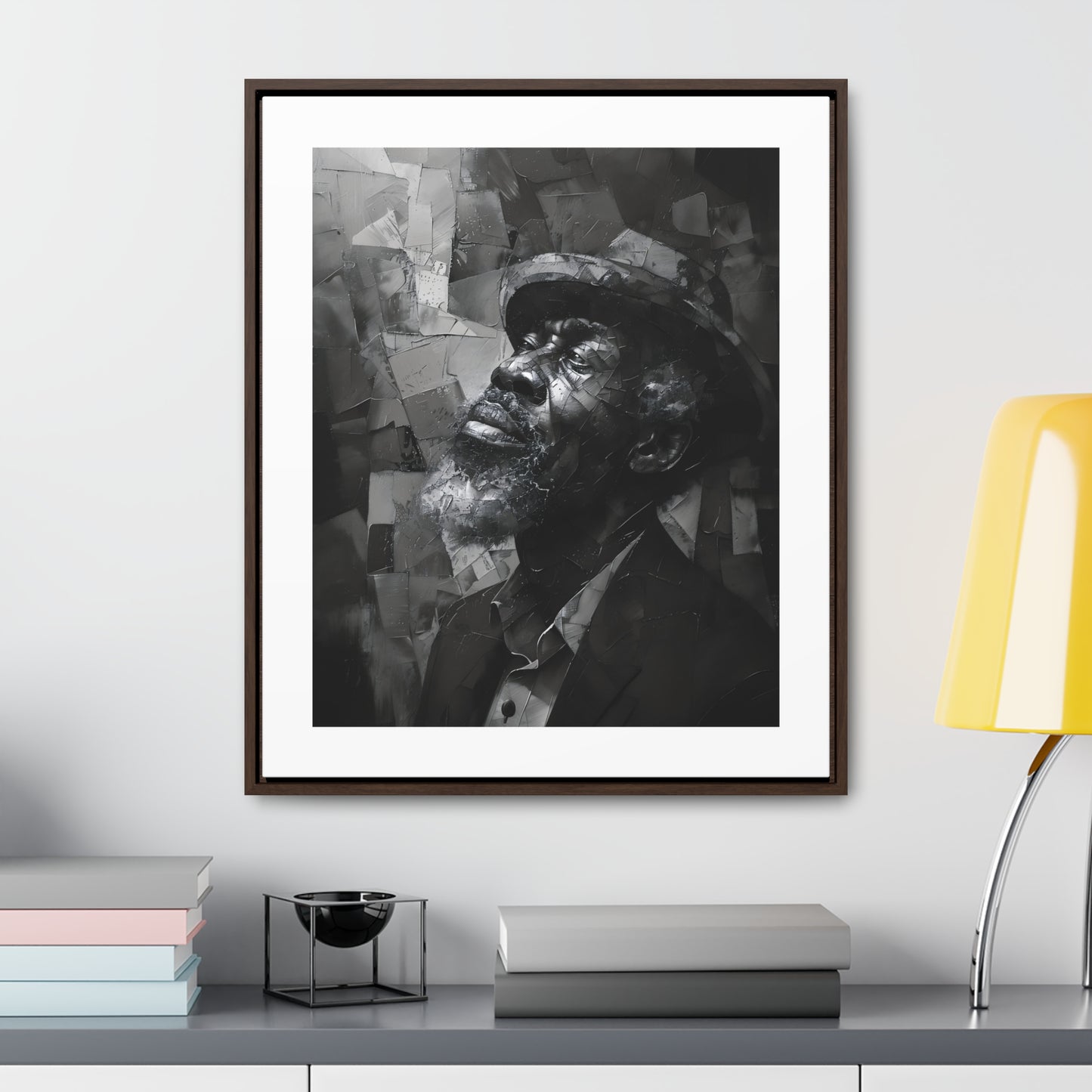 Gratitude's Whisper ተመስገን አምላኬ - Framed Canvas b&w Wall Art